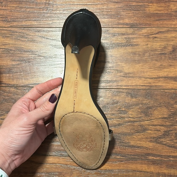 Vince Camuto Strappy Metallic Heels - Picture 4 of 5